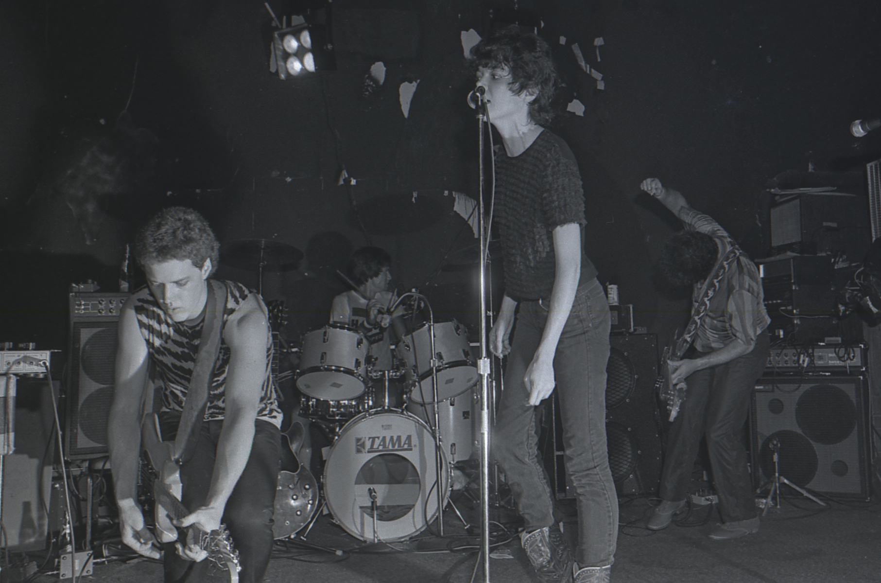 F-Systems live al Duke’s di Austin nei primi anni ’80, photo by Ben De Soto