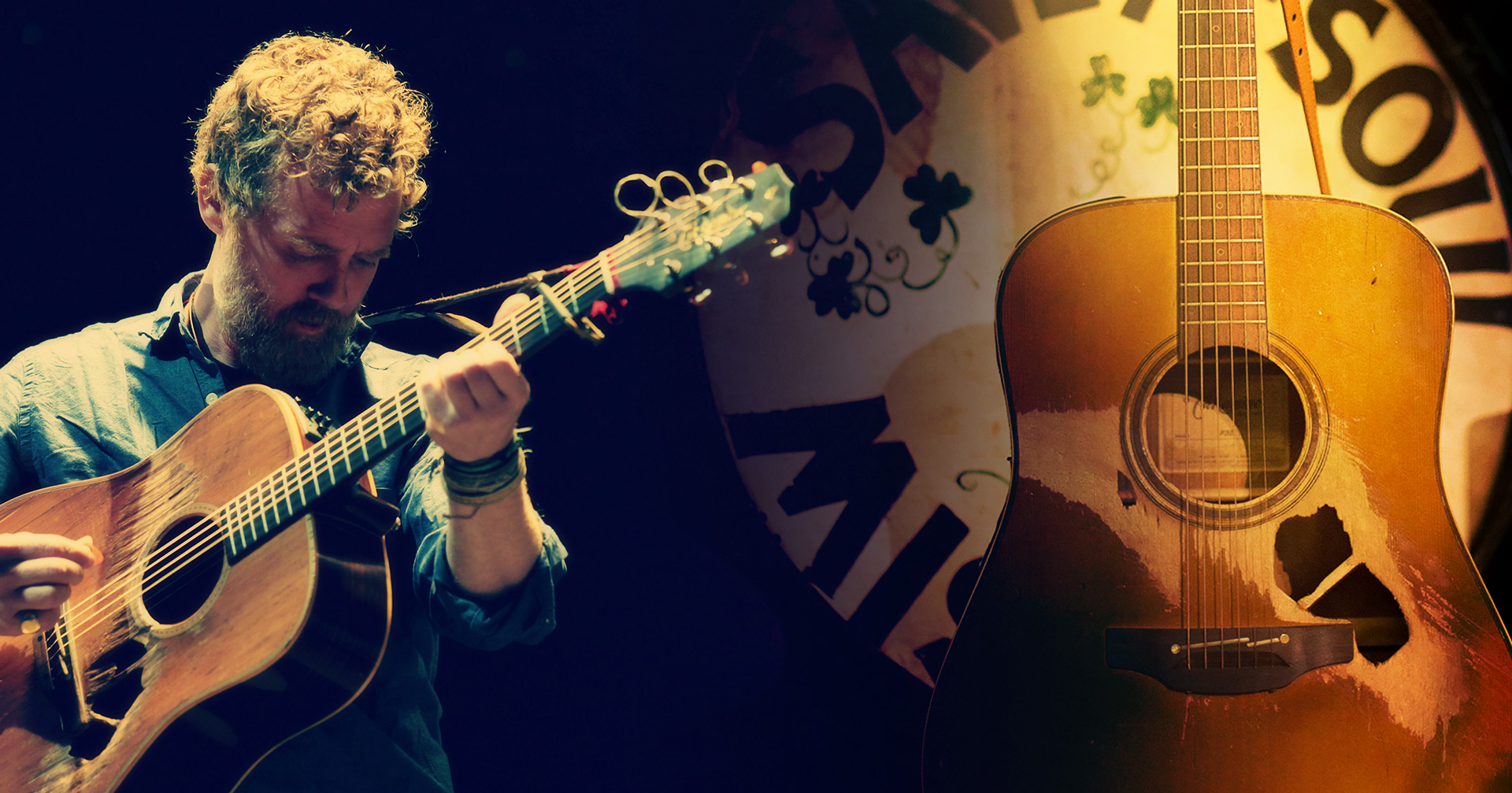 Glen Hansard and his guitar