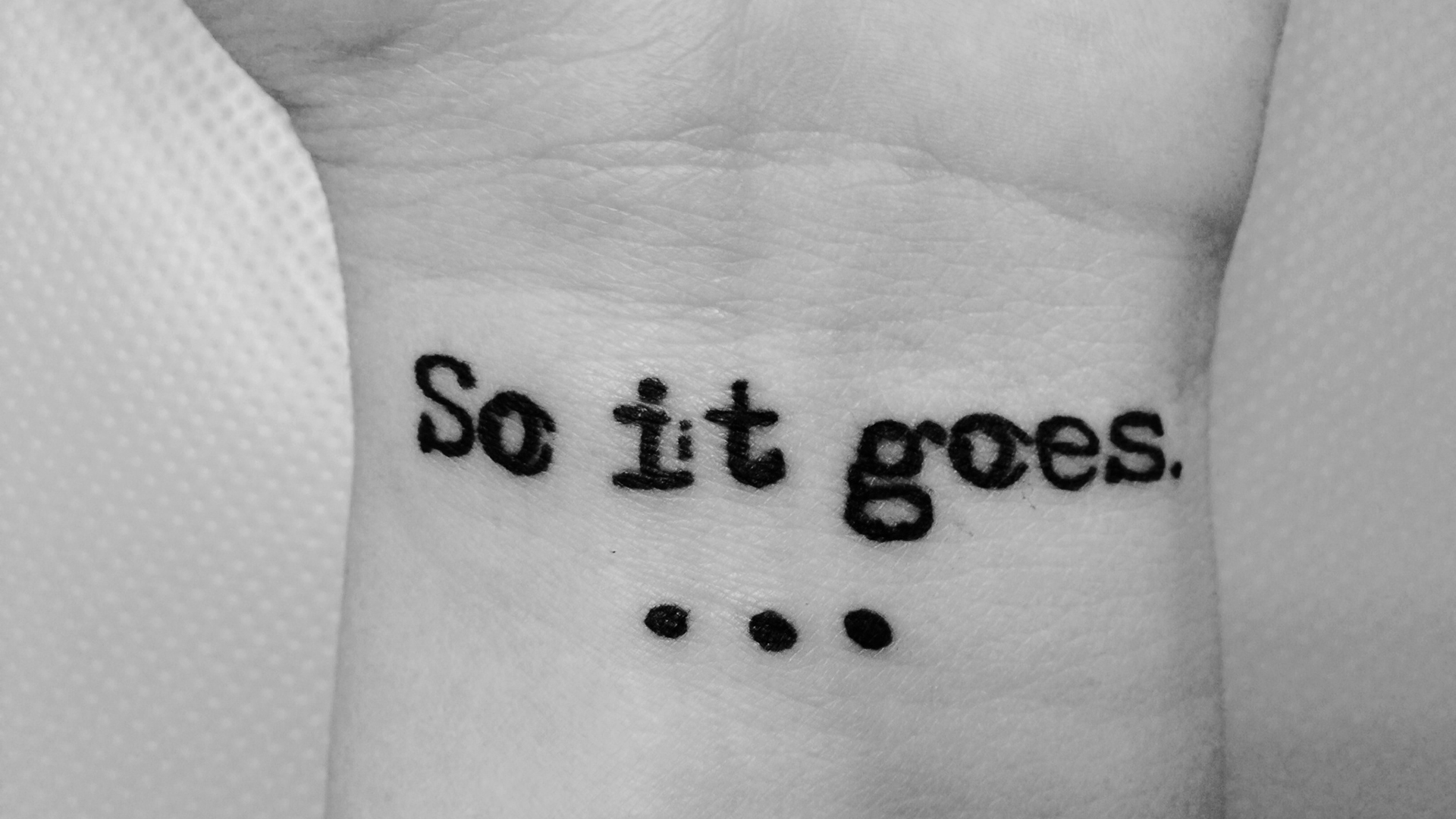 Kurt Vonnegut - So it goes tattoo
