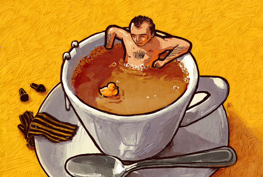 Sintetismi - Idromassaggio Lavazza (Coffee Dip - Ronan Lynam Illustration)